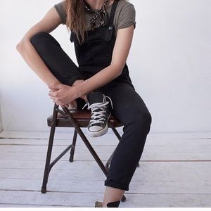 Free People Denim Overalls